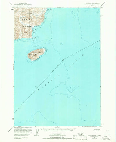 United States Geological Survey Kaguyak D-5, AK (1952, 63360-Scale) digital map