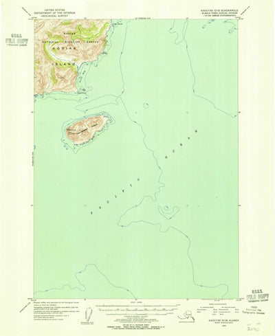 United States Geological Survey Kaguyak D-5, AK (1954, 63360-Scale) digital map
