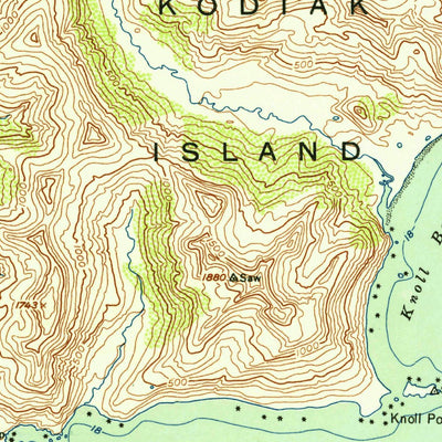 United States Geological Survey Kaguyak D-5, AK (1954, 63360-Scale) digital map
