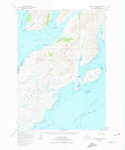 United States Geological Survey Kaguyak D-6, AK (1952, 63360-Scale) digital map