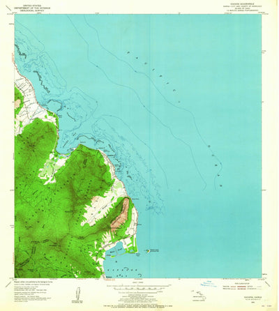 United States Geological Survey Kahana, HI (1954, 24000-Scale) digital map
