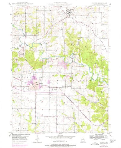 United States Geological Survey Kahoka, MO (1949, 24000-Scale) digital map