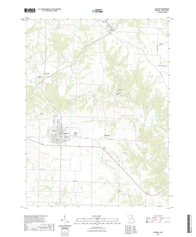 United States Geological Survey Kahoka, MO (2021, 24000-Scale) digital map