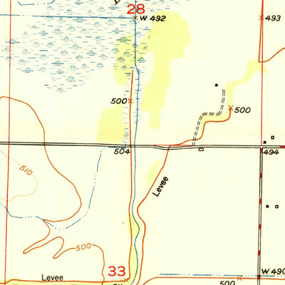United States Geological Survey Kahoka SE, MO (1950, 24000-Scale) digital map