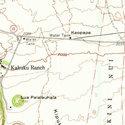 United States Geological Survey Kahuku Ranch, HI (1962, 24000-Scale) digital map