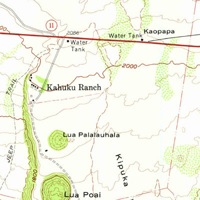 United States Geological Survey Kahuku Ranch, HI (1981, 24000-Scale) digital map