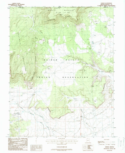 United States Geological Survey Kaibab, AZ (1988, 24000-Scale) digital map