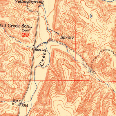 United States Geological Survey Kaintuck Hollow, MO (1951, 24000-Scale) digital map