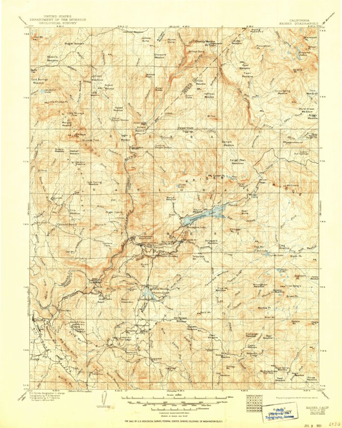 Kaiser, CA (1904, 125000-Scale) Map by United States Geological Survey ...