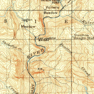 United States Geological Survey Kaiser, CA (1904, 125000-Scale) digital map