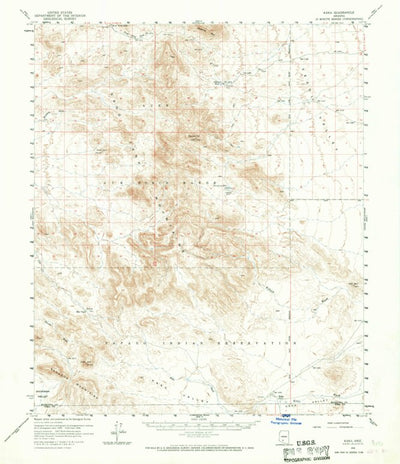 United States Geological Survey Kaka, AZ (1958, 62500-Scale) digital map