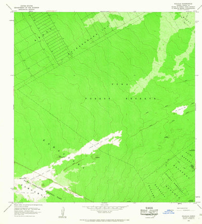 United States Geological Survey Kalalua, HI (1966, 24000-Scale) digital map