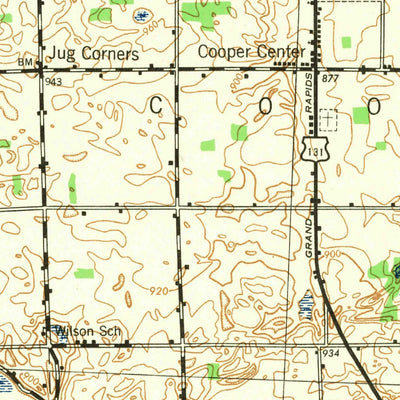 United States Geological Survey Kalamazoo, MI (1943, 62500-Scale) digital map