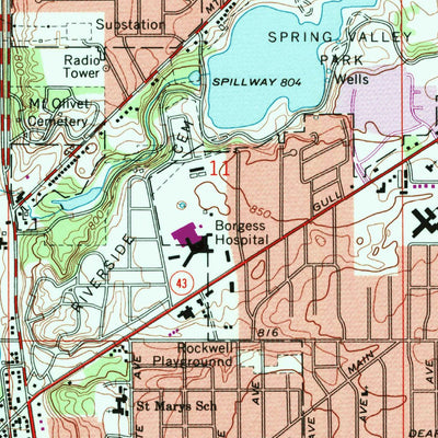 United States Geological Survey Kalamazoo, MI (1967, 24000-Scale) digital map