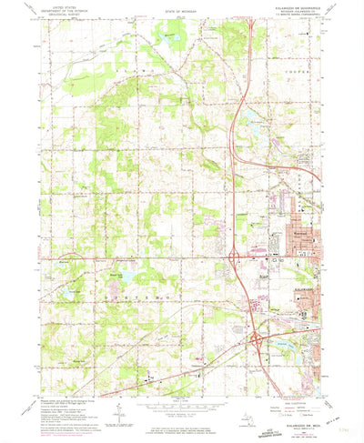 United States Geological Survey Kalamazoo SW, MI (1967, 24000-Scale) digital map