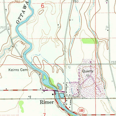 United States Geological Survey Kalida, OH (1960, 24000-Scale) digital map