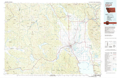United States Geological Survey Kalispell, MT (1981, 100000-Scale) digital map