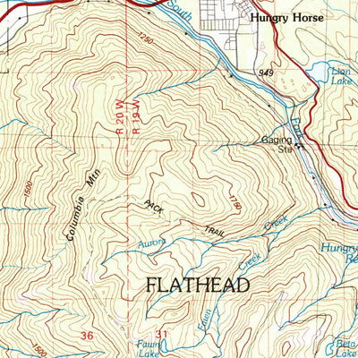 United States Geological Survey Kalispell, MT (1981, 100000-Scale) digital map