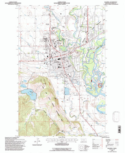 United States Geological Survey Kalispell, MT (1994, 24000-Scale) digital map