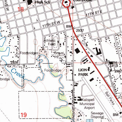 United States Geological Survey Kalispell, MT (1994, 24000-Scale) digital map