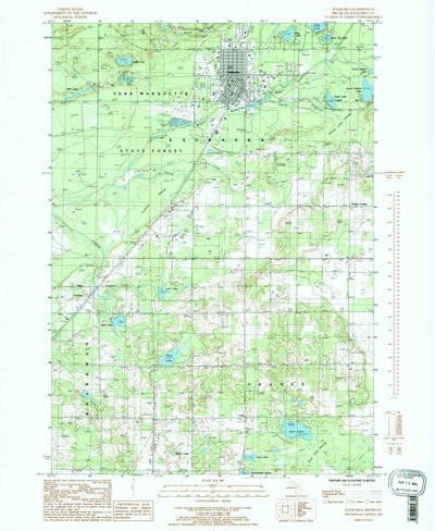 United States Geological Survey Kalkaska, MI (1985, 24000-Scale) digital map