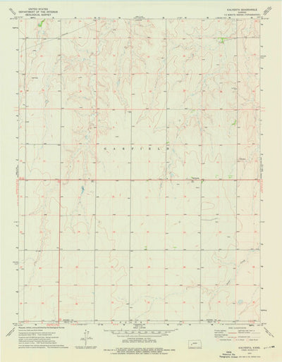 United States Geological Survey Kalvesta, KS (1974, 24000-Scale) digital map