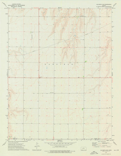 United States Geological Survey Kalvesta SW, KS (1974, 24000-Scale) digital map