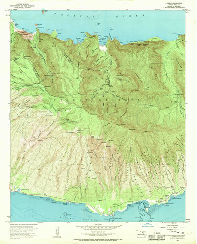 United States Geological Survey Kamalo, HI (1968, 24000-Scale) digital map