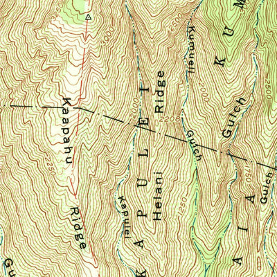 United States Geological Survey Kamalo, HI (1968, 24000-Scale) digital map
