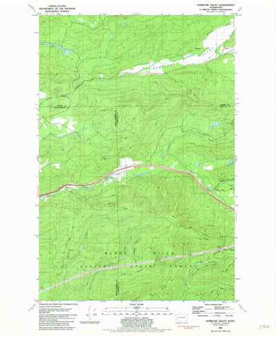 United States Geological Survey Kamilche Valley, WA (1981, 24000-Scale) digital map