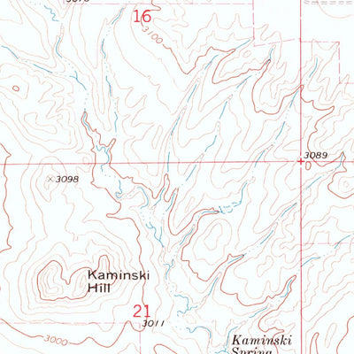 United States Geological Survey Kaminski Hill, MT (1973, 24000-Scale) digital map