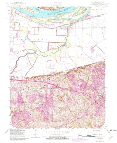 United States Geological Survey Kampville, MO-IL (1954, 24000-Scale) digital map