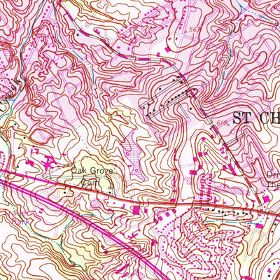 United States Geological Survey Kampville, MO-IL (1954, 24000-Scale) digital map