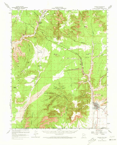 United States Geological Survey Kanab, UT-AZ (1957, 62500-Scale) digital map