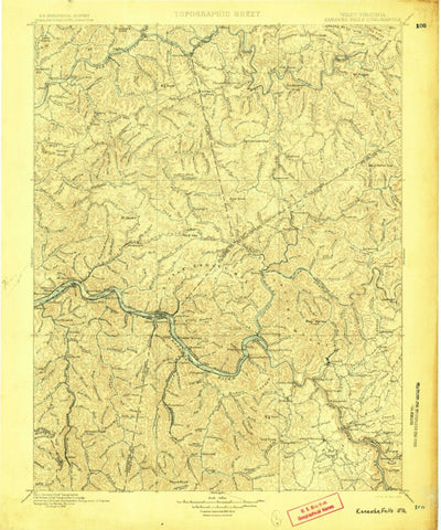 United States Geological Survey Kanawha Falls, WV (1900, 125000-Scale) digital map