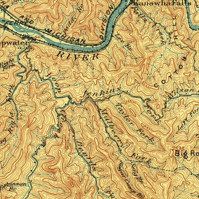 United States Geological Survey Kanawha Falls, WV (1901, 125000-Scale) digital map
