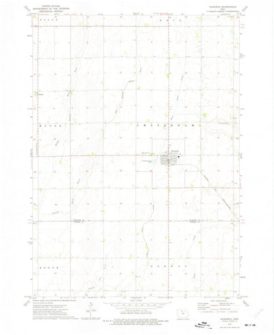 United States Geological Survey Kanawha, IA (1972, 24000-Scale) digital map