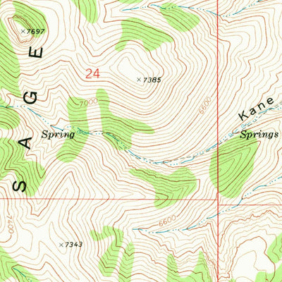United States Geological Survey Kane Canyon, ID (1968, 24000-Scale) digital map