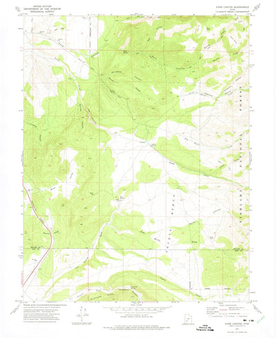 United States Geological Survey Kane Canyon, UT (1971, 24000-Scale) digital map