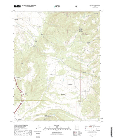United States Geological Survey Kane Canyon, UT (2020, 24000-Scale) digital map