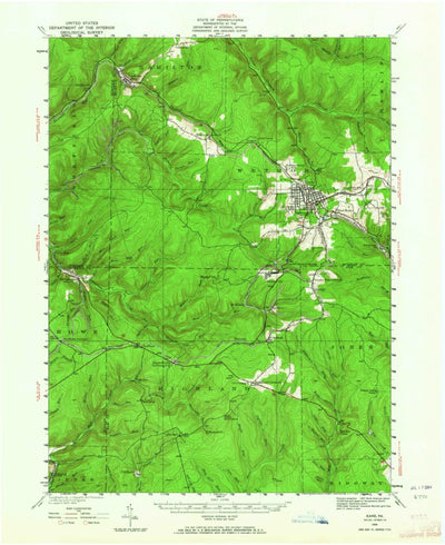 United States Geological Survey Kane, PA (1934, 62500-Scale) digital map