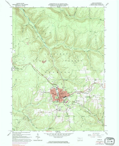 United States Geological Survey Kane, PA (1966, 24000-Scale) digital map