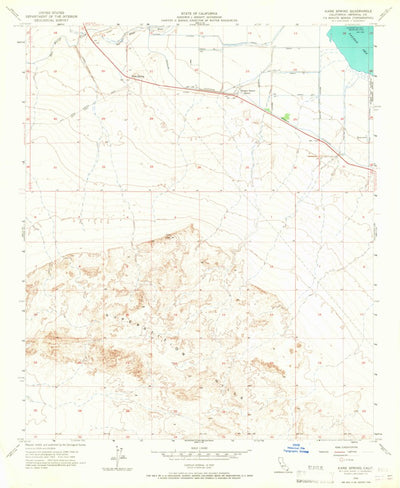 United States Geological Survey Kane Spring, CA (1956, 24000-Scale) digital map