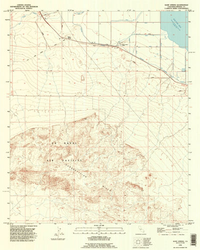 United States Geological Survey Kane Spring, CA (1992, 24000-Scale) digital map