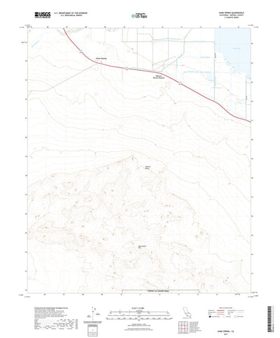 United States Geological Survey Kane Spring, CA (2021, 24000-Scale) digital map
