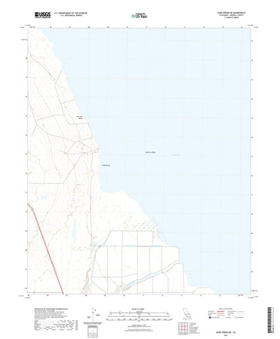 United States Geological Survey Kane Spring NE, CA (2021, 24000-Scale) digital map