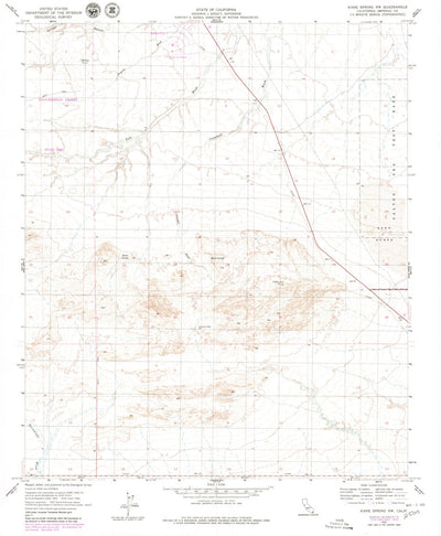United States Geological Survey Kane Spring NW, CA (1956, 24000-Scale) digital map