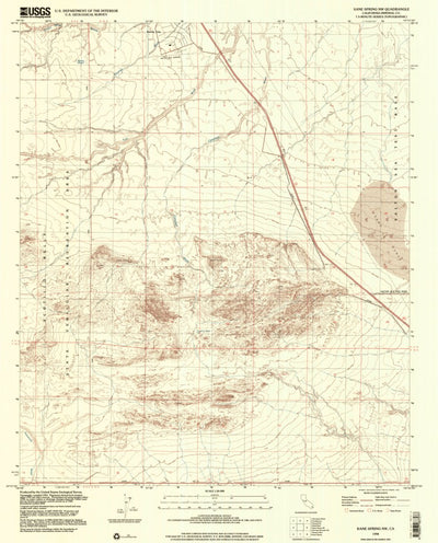 United States Geological Survey Kane Spring NW, CA (1998, 24000-Scale) digital map