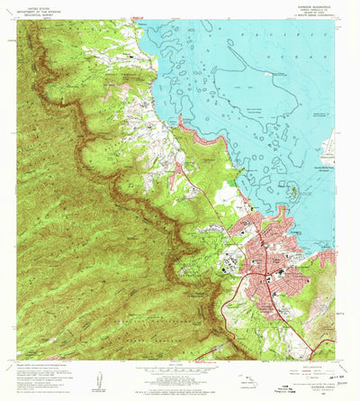 United States Geological Survey Kaneohe, HI (1968, 24000-Scale) digital map