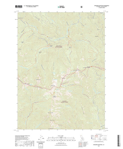 United States Geological Survey Kangaroo Mountain, CA (2022, 24000-Scale) digital map